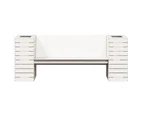 vidaXL Planter Bench White 167.5x60x65 cm Solid Wood Pine