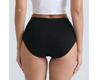 Women's Underwear Cotton Bikini Panties Soft High Waisted Panties Stretch Briefs-Bean paste