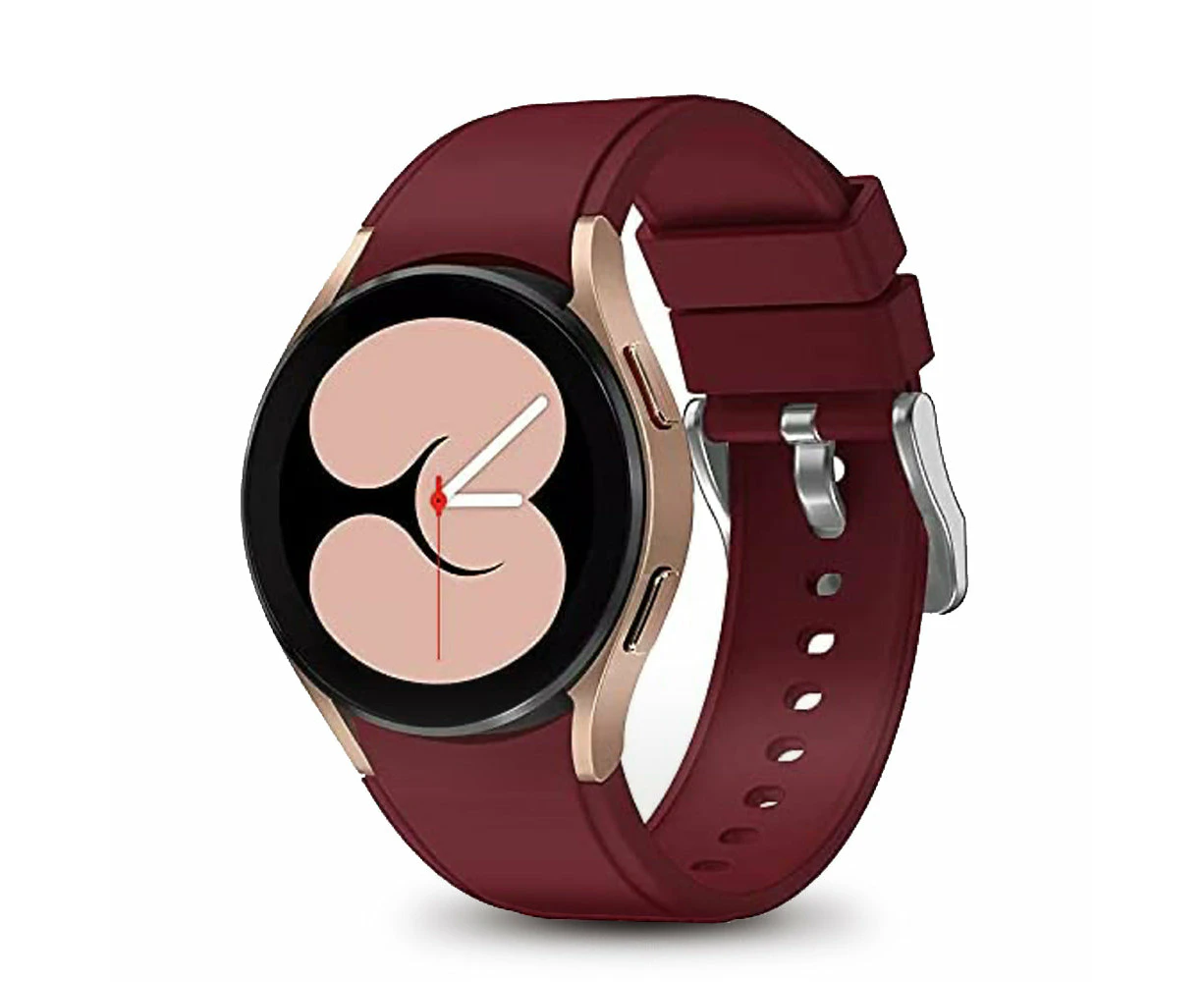 Silicone Sport Band Strap For Samsung Galaxy Watch 5 / 5 Pro / 4 / 4 Classic Wine Red