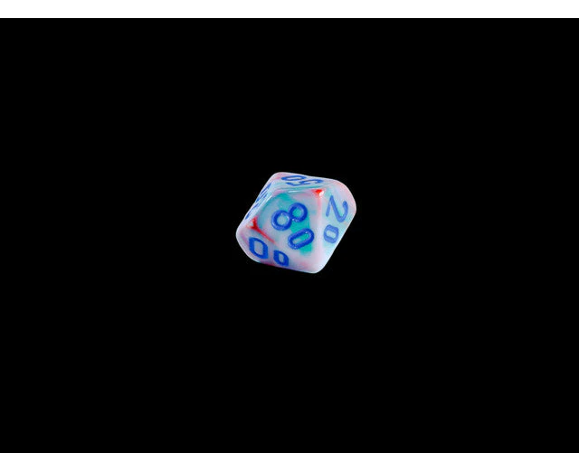 Chessex Tens 10 Dice Festive Mini Polyhedral Pop Art/blue Tens 10