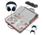 Carrying Case Compatible with PS5, Hard Shell Carry Case Travel Bag, Organizer Protective Case for Playstation 5 Console,Dual Controller and Accessories