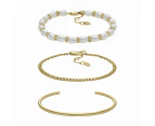 Fossil Jewelry Gold Bracelet Set JGFTSET1097