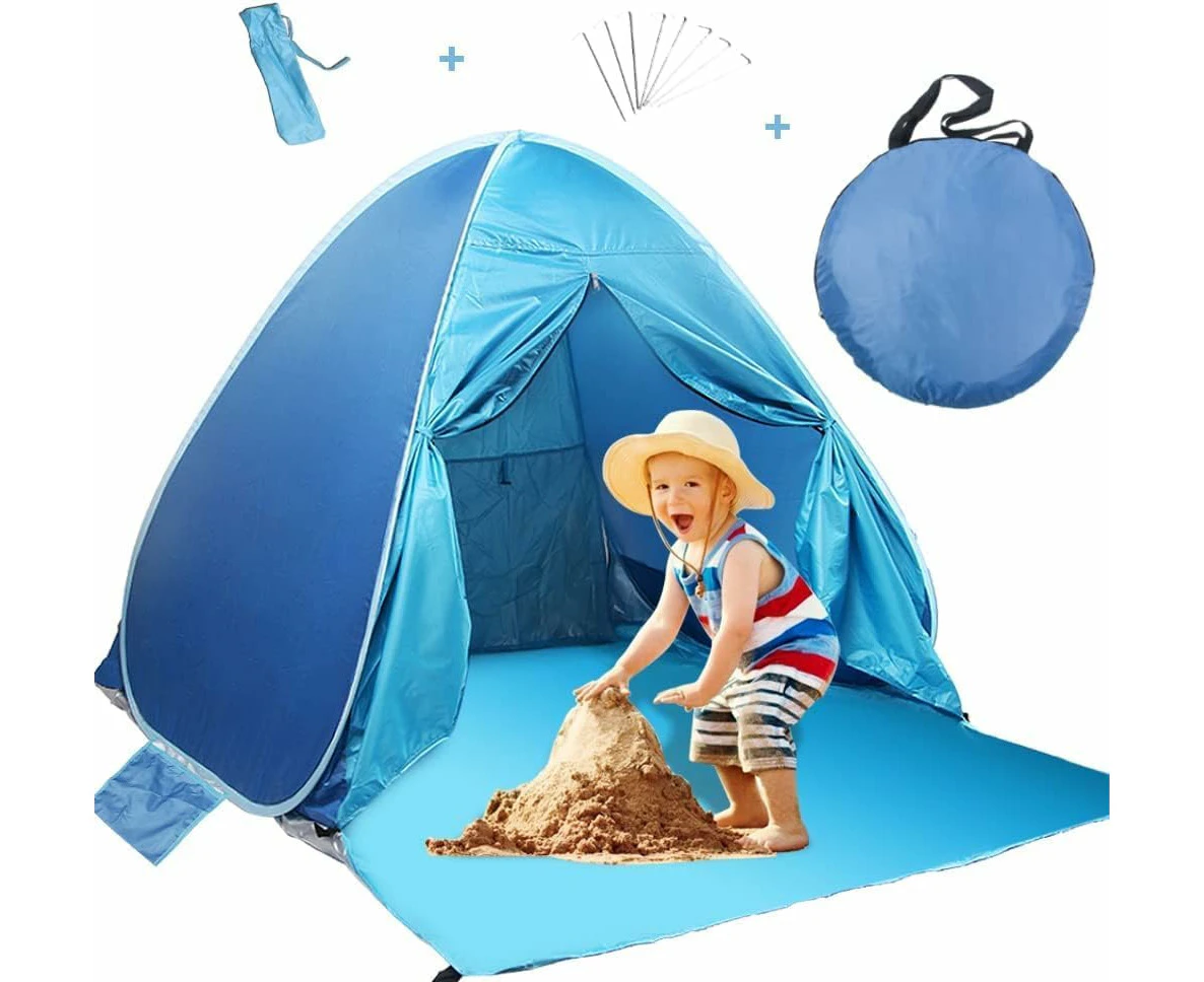 Pop Up Beach Tent, Sun Shade Shelter Youth Beach Shade, UPF 50+ Anti UV Instant Portable Tent Sun Shelter