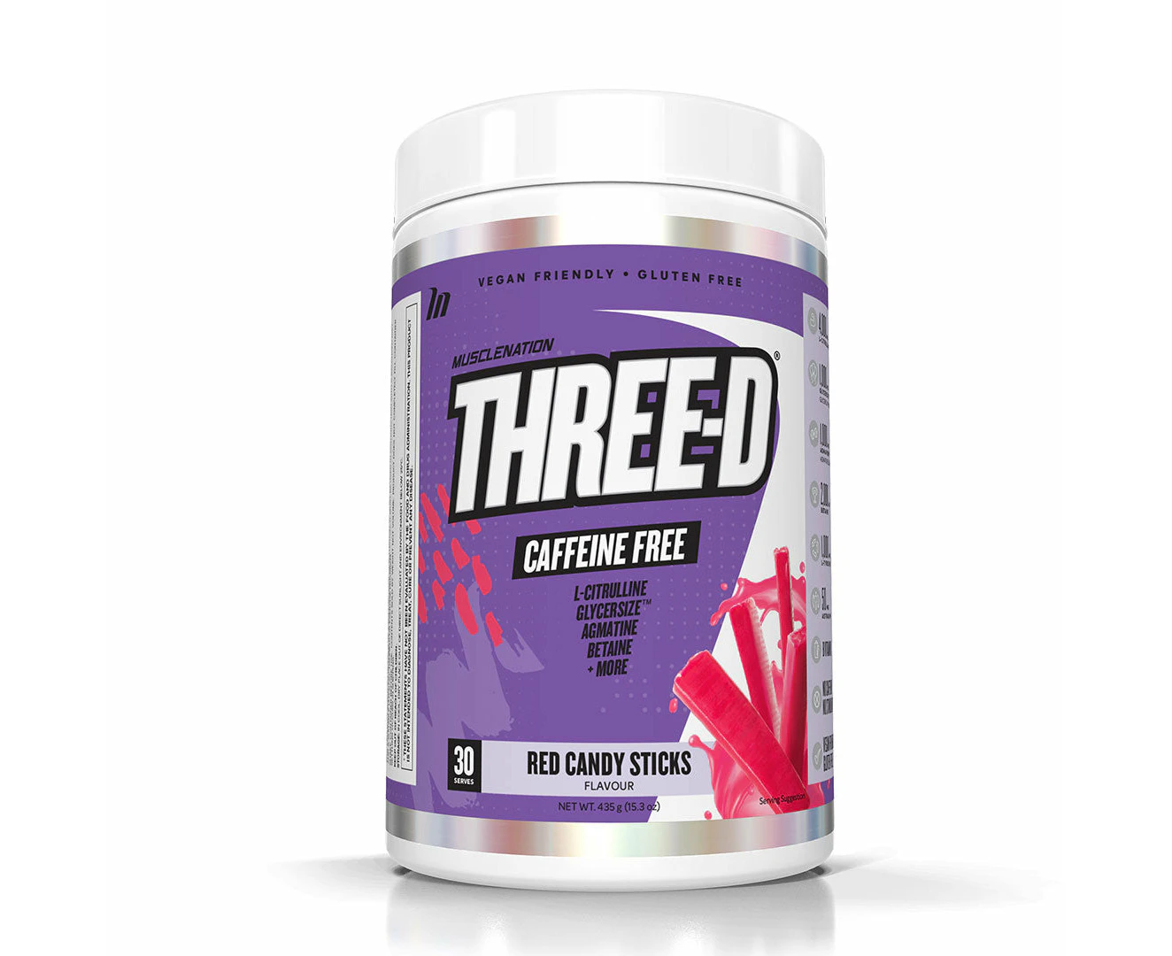 Three D By Muscle Nation - Red Candy Sticks