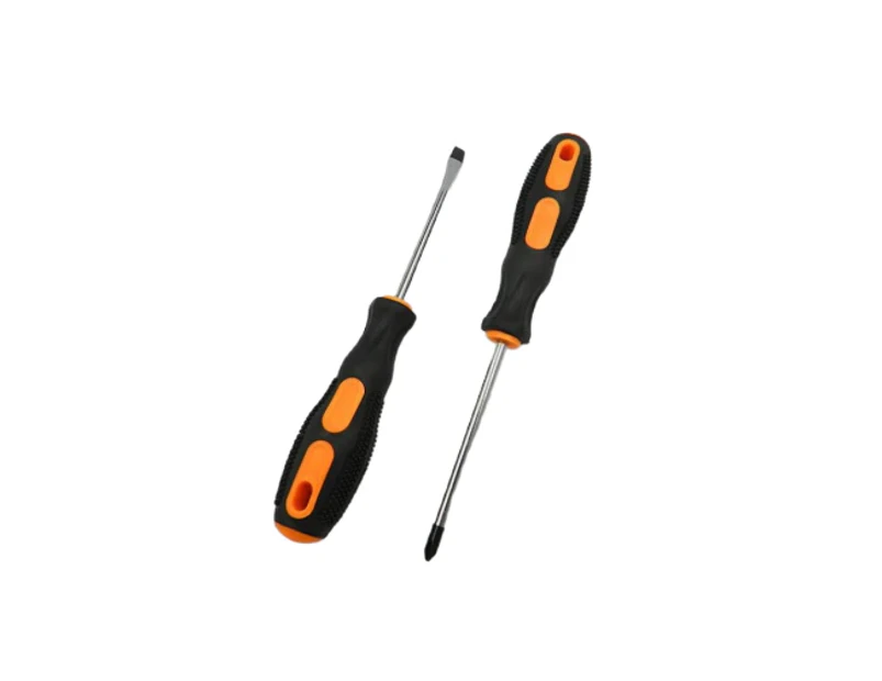 2-piece set non-slip screwdriver screwdriver small cross screwdriver two-color handle screwdriver