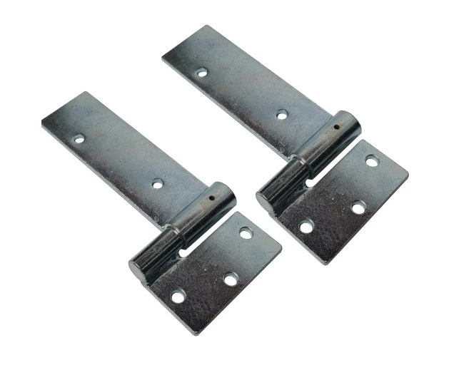 Gate Hinges, Heavy Duty Galvanized Strap Hinge For Swing Gates Top & Bottom Right Side Hinge Set