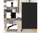 184 cm Single Panel Room Divider w/ Wheels Rolling Fabric Partition Privacy Black