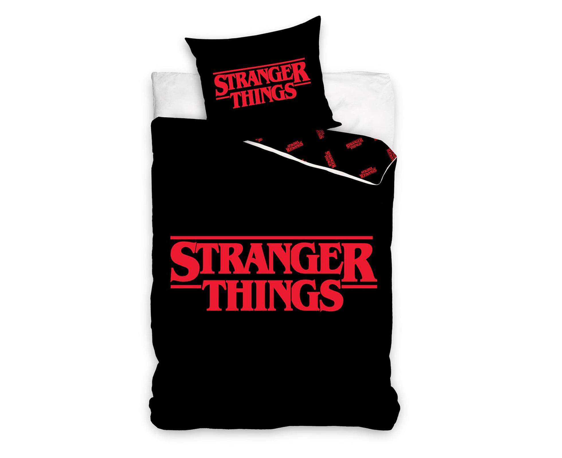 Stranger Things Logo Single Duvet Cover and Pillowcase Set