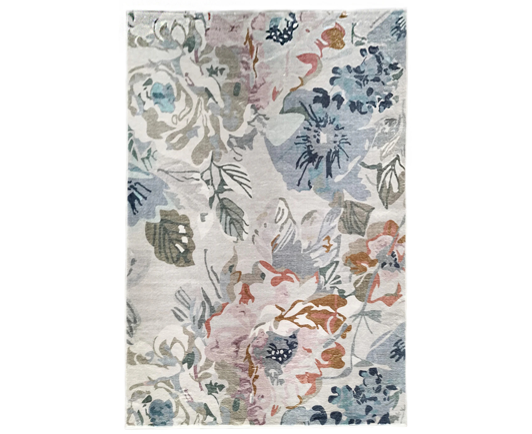 Kyul Floral Multicolour Machine Washable Rug