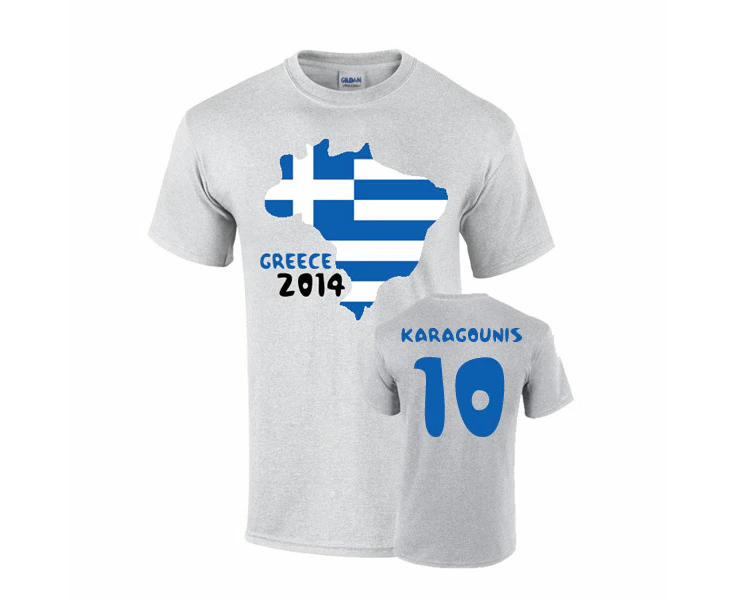 Greece 2014 Country Flag T-shirt (karagounis 10)