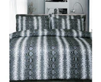 Big Sleep Snake Skin Black Quilt Cover Set