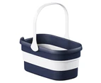 BOOMJOY 14L Collapsible Bucket Foldable Mop Bucket for Cleaning Water Bucket for Camping Window Washing Laundry Fishing Navy