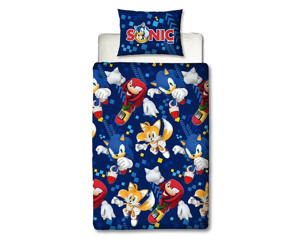 Sonic the Hedgehog Bounce Single Duvet Cover and Pillowcase Set