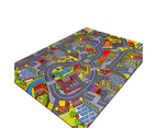 Kids Rug City Life with Cars and Toys Educational Road Traffic Play Rug - Style 1
