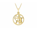 9ct Yellow Gold Saggitarius Zodiac Pendant