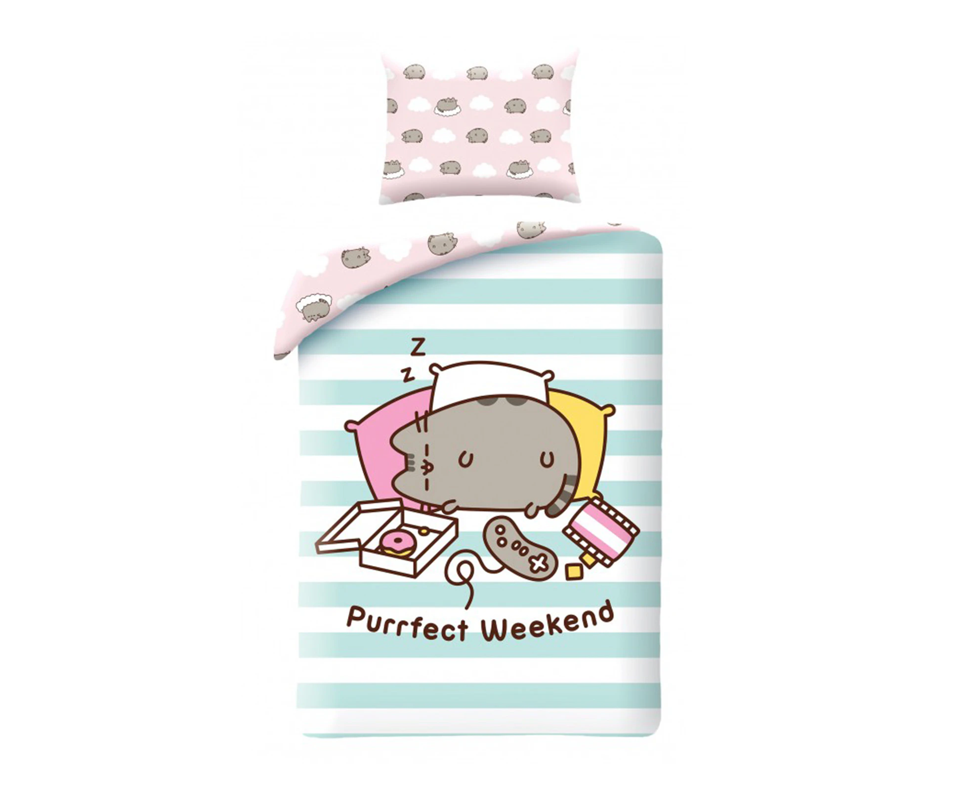 Pusheen Purrfect Weekend 100&#37; Cotton Single Duvet Cover Set