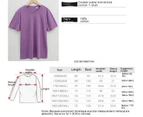 Men's Mercerized Cotton T-ShirtCurve HemLightweight Cool Crew/V-Neck Casual Basic T-Shirt-Lilac Purple