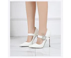 Women's Stiletto High Heels Closed Pointed Toe Dress Pumps Shoes-Apricot color