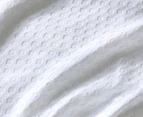 CleverPolly Premium Waffle Microfibre Quilt Cover Set - White