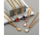 3Pcs Cat Necklace Collar with Heart Rhinestone Pendant, Lightweight Adjustable Shine Diamond Cute Girl Birthday Party Pet Necklace L,Blue+Yellow+Red