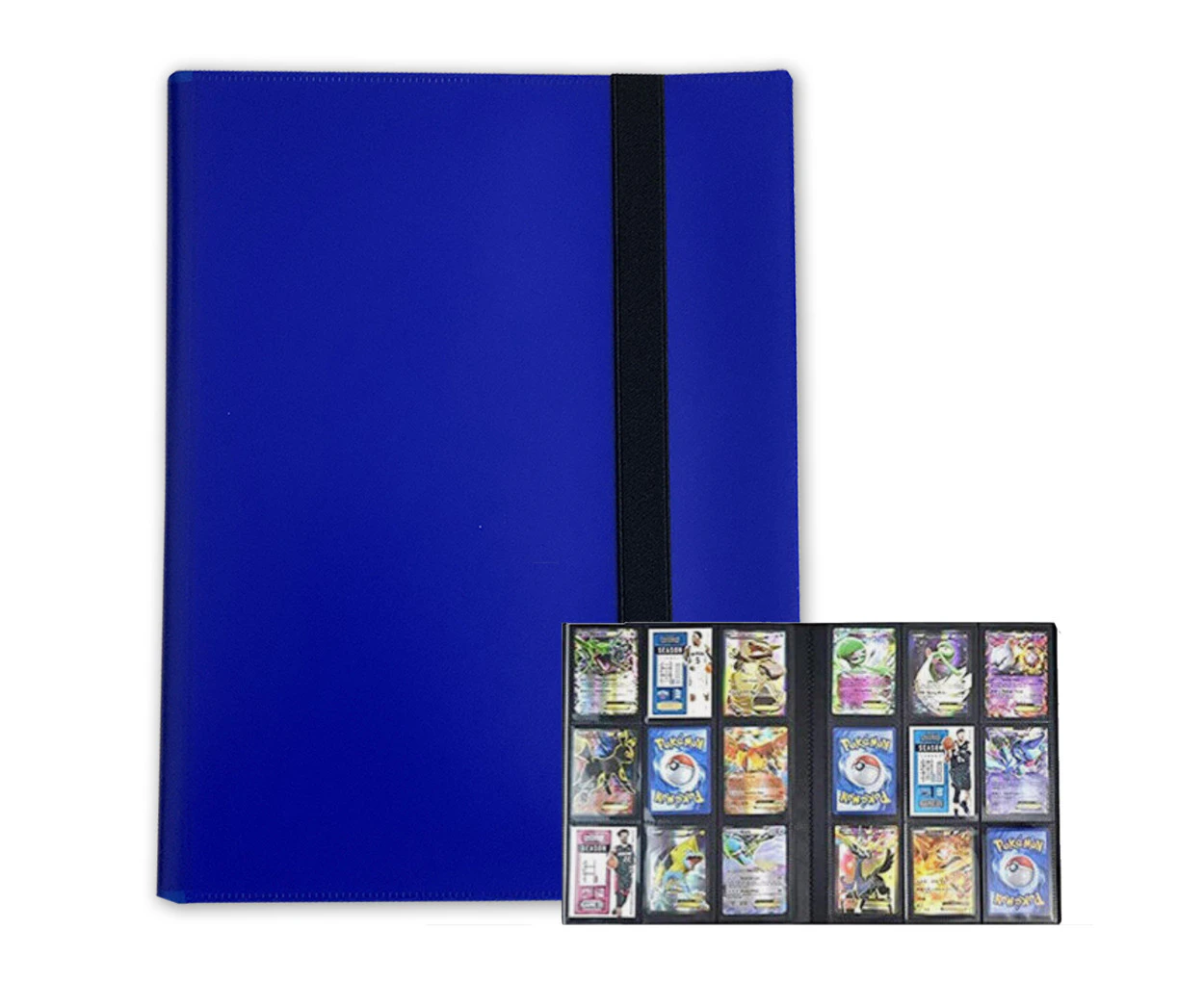 Vivva 540 Cards Album Book Cartoon Anime Game Card EX GX Collectors Folder Holder, Blue