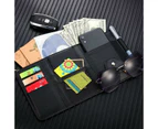 Car Sun Visor Organizer Pocket Card  Storage Pouch Holder with Zipper Net Black