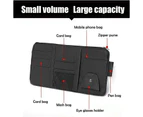 Car Sun Visor Organizer Pocket Card  Storage Pouch Holder with Zipper Net Black