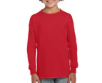 Gildan Ultra Cotton Youth Long Sleeve T-Shirt 6 Pack - Red