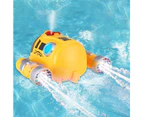 RC Boat Racing Boat 2.4GHz Remote Control Boat for Pools and Lakes with Light Spray for Kids - Yellow