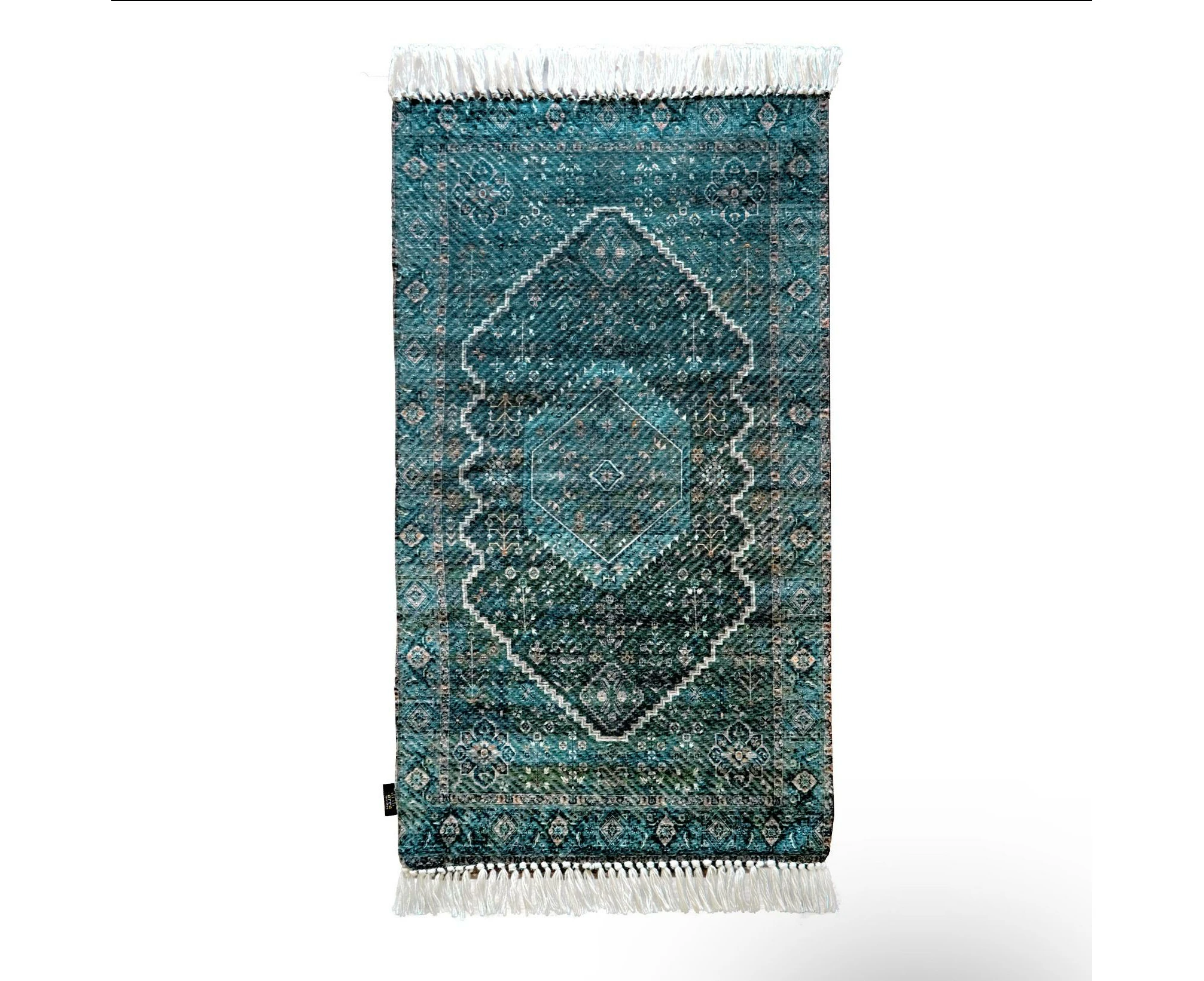 Yarra Textiles Rug - Daria is a gorgeous antique design rug with beautiful tassels on short sides | Non-Skid | PET-Yarn | 68cm x 114cm | Modern Rugs