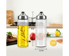 Olive Oil Dispenser - 14 OZ Glass Oil and Vinegar Dispenser Bottles Set for Kitchen No Drip-Set of 2