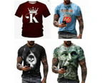 Men's Halloween Shirt 3D Printed Skeleton T Shirt Christmas Horror Nightmare Short Sleeve Shirt-3DL-173-2