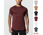 Men's Dry Fit Short Sleeve T-Shirt, Crewneck Lightweight T-Shirt, Men's Workout Casual Shirt-black