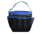 puluofuh Large Pockets Shower Hanging Caddy Organizer Bag for Bathroom Accessory Mirror-Blue