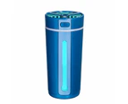 300ml Mini Car LED Air Humidifier Essential Oil Diffuser - Blue