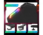 Advwin Gaming Office Desk RGB LED Carbon Fiber Gamer Workstation Study Table 120cm