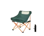 Camping Chair Lawn Chairs Portable Folding Chair Outdoor Chaise Camping Chairs for Adults-Orange Green Moon Chair