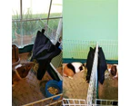 Rabbit Hay Feeder Bag Pet Rat Food Hanging Storage Slow Eating Feeding Pouch S/L