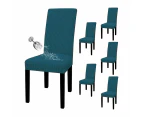 Toscano 6 Pcs Dining Chair Covers Waterproof Stretch for Home Banquet-DarkCyan