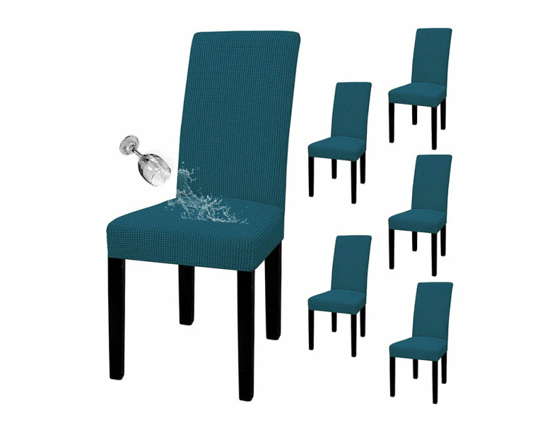 Toscano 6 Pcs Dining Chair Covers Waterproof Stretch for Home Banquet-DarkCyan