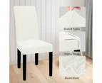 Toscano 2 Pcs Dining Chair Covers Waterproof Stretch for Home Banquet-Ivory White