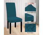 Toscano 6 Pcs Dining Chair Covers Waterproof Stretch for Home Banquet-DarkCyan