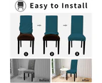 Toscano 6 Pcs Dining Chair Covers Waterproof Stretch for Home Banquet-DarkCyan