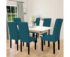 Toscano 6 Pcs Dining Chair Covers Waterproof Stretch for Home Banquet-DarkCyan