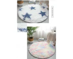 Tie Dye Round Rugs Super Soft Shaggy Pile Kids Bedroom Area Rugs Geometric Round Rugs - Non-Slip Home Decor Cute Teen Room Rugs-White circle