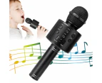 Wireless Bluetooth Karaoke Microphone for Kids, 5-in-1 Portable Handheld Karaoke Mic Speaker Player Recorder with Adjustable Remix FM Radio for Kid