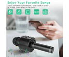 Wireless Bluetooth Karaoke Microphone for Kids, 5-in-1 Portable Handheld Karaoke Mic Speaker Player Recorder with Adjustable Remix FM Radio for Kid