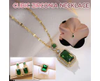 Vintage Paraiba Tourmaline Emerald Gemstone Earrings Ring Necklace Women Gift