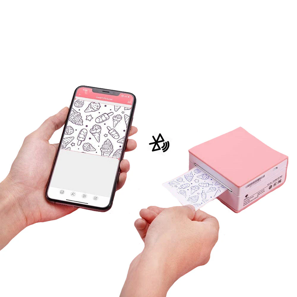 Mini Portable Inkless Thermal Printer for Mobile Phone - Multi