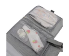 Portable Diaper Changing Pad with Shoulder Strap Water-resistant Diaper Changing Mat Baby Kit for Newborn Girls and Boys - Grey
